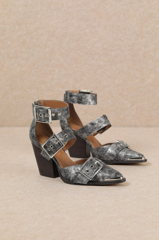 Hendrix - Pointed Toe Hollow Out Stiletto Sandals