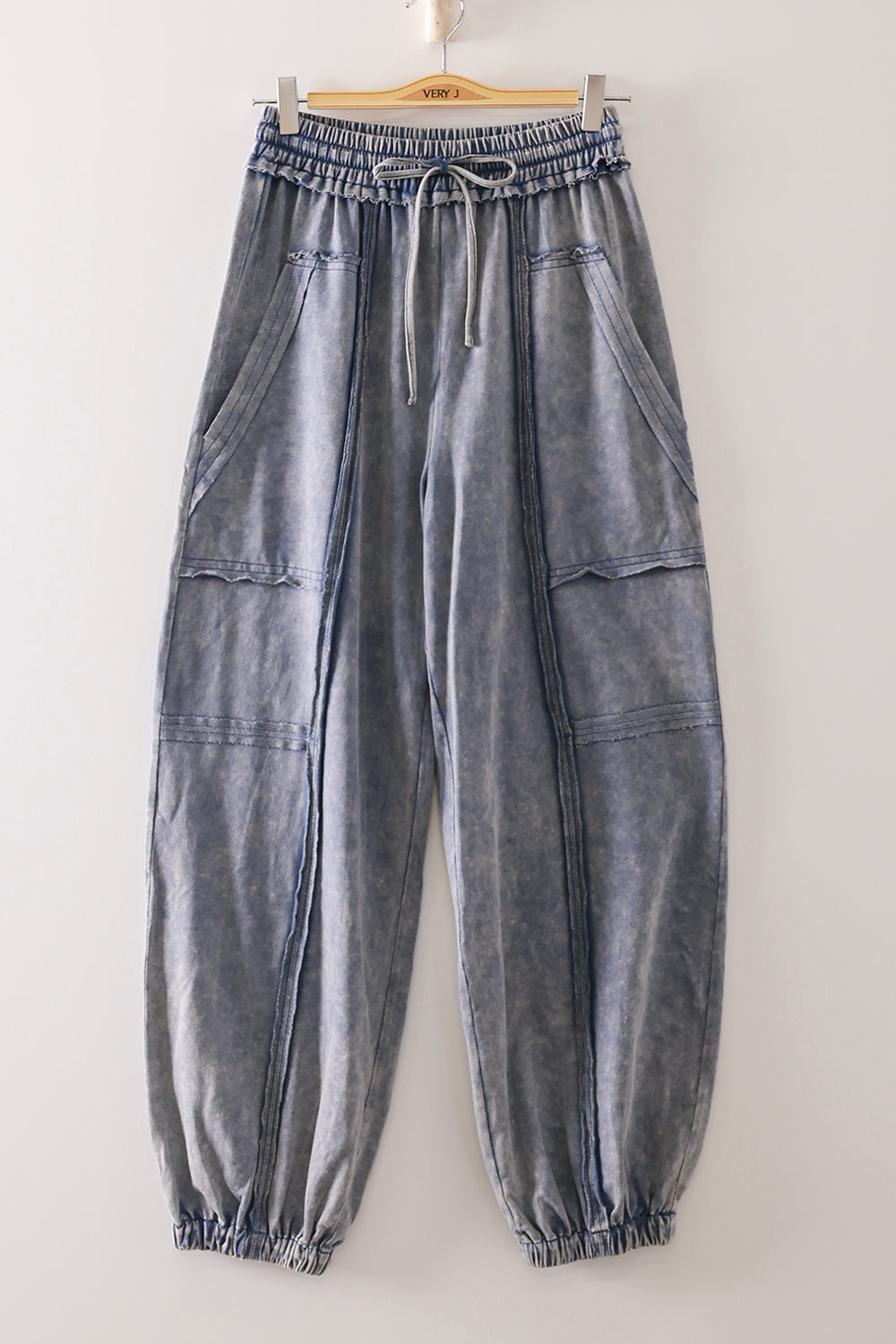 Blue Mineral Wash Joggers