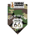 I Get My Sticks On Route 66 Dog Bandana
