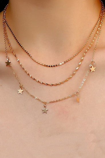 18k Stainless Steel Tarnish Free Star Necklace
