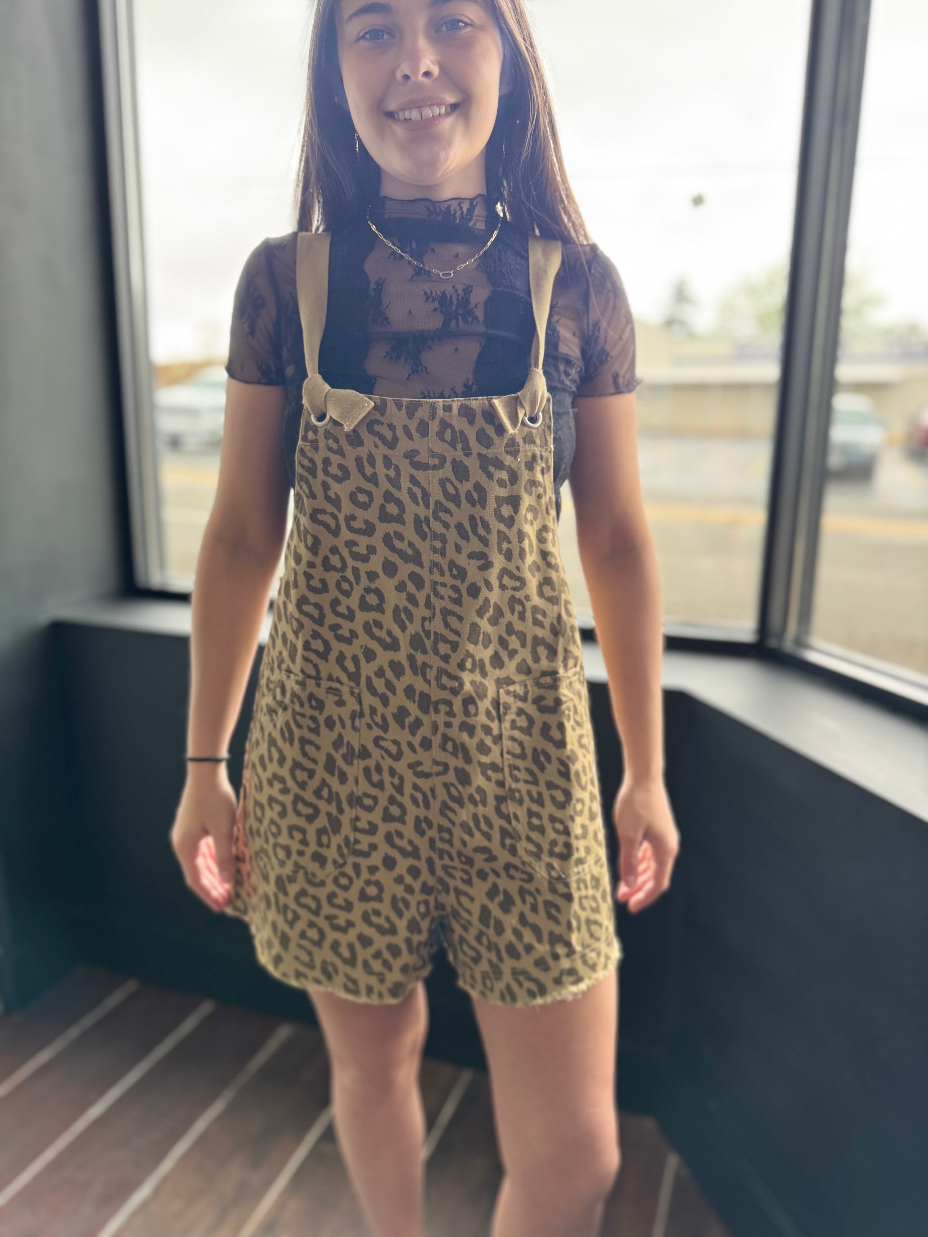 Leopard & Camo Print Casual Romper