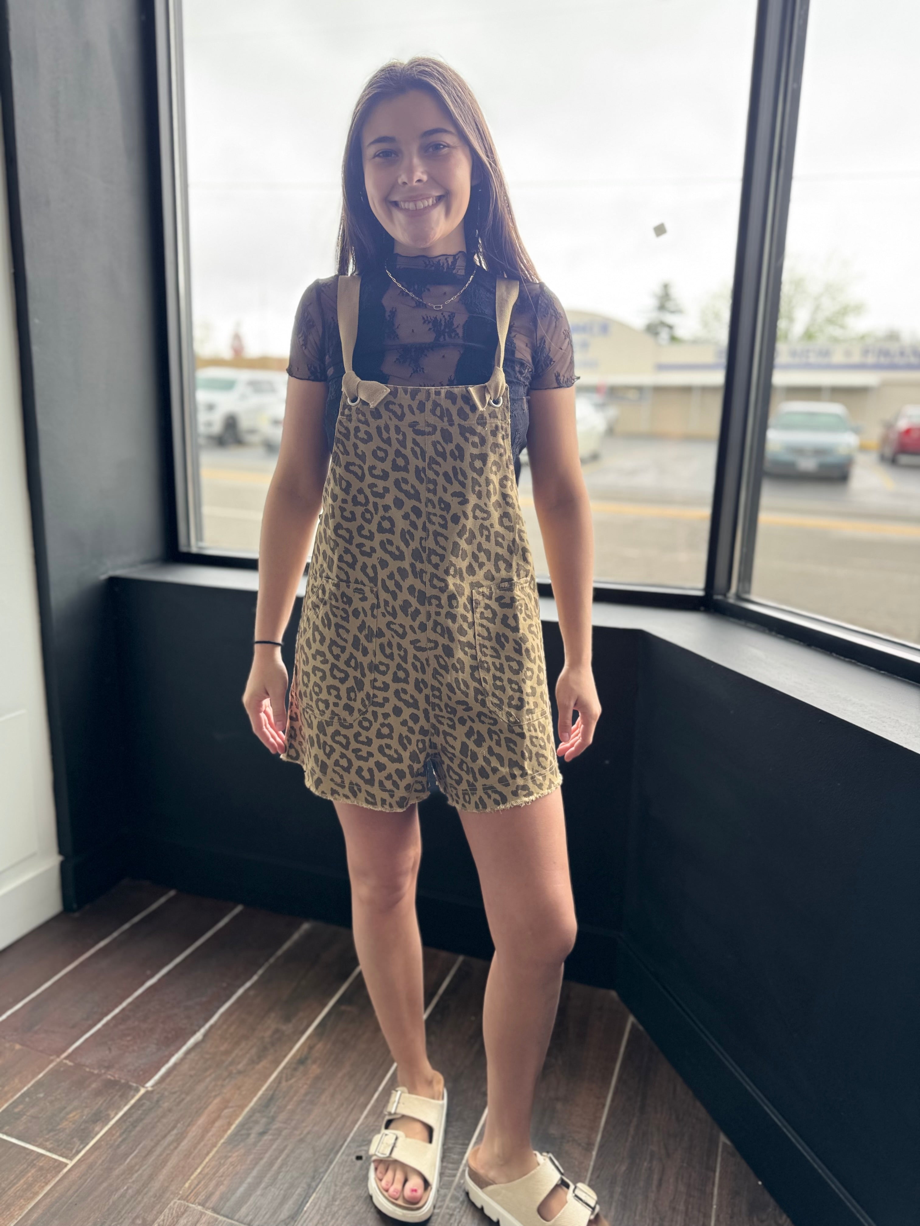 Leopard & Camo Print Casual Romper