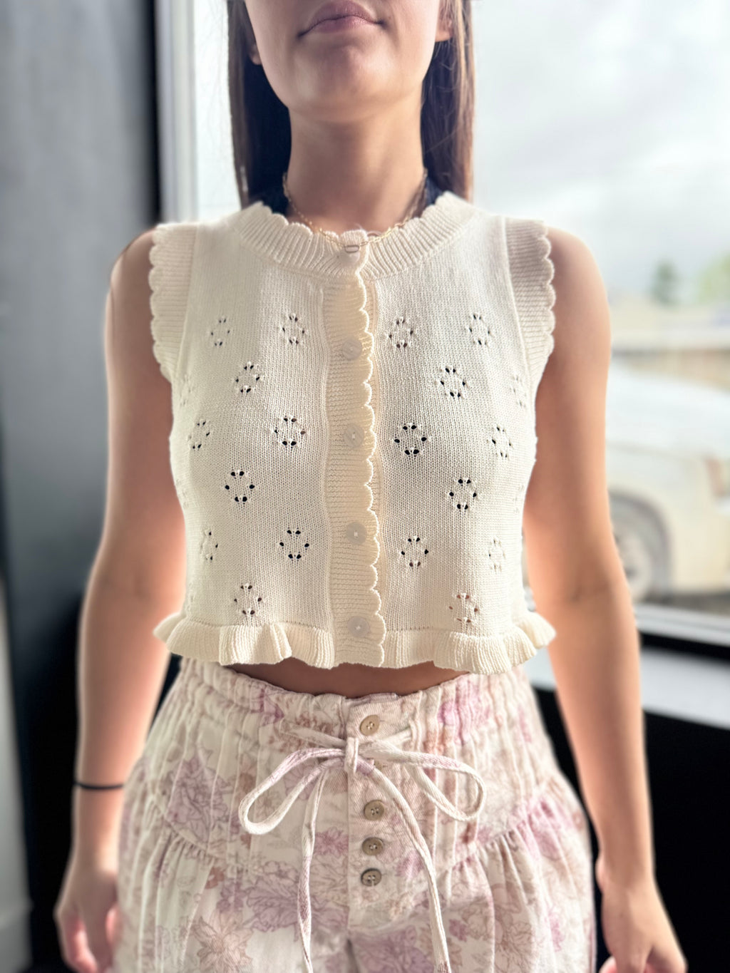 Floral Cotton Twill Elasticized Waist Shorts