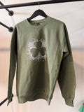 St. Patrick's Day Shamrock Splatter Print Crewneck