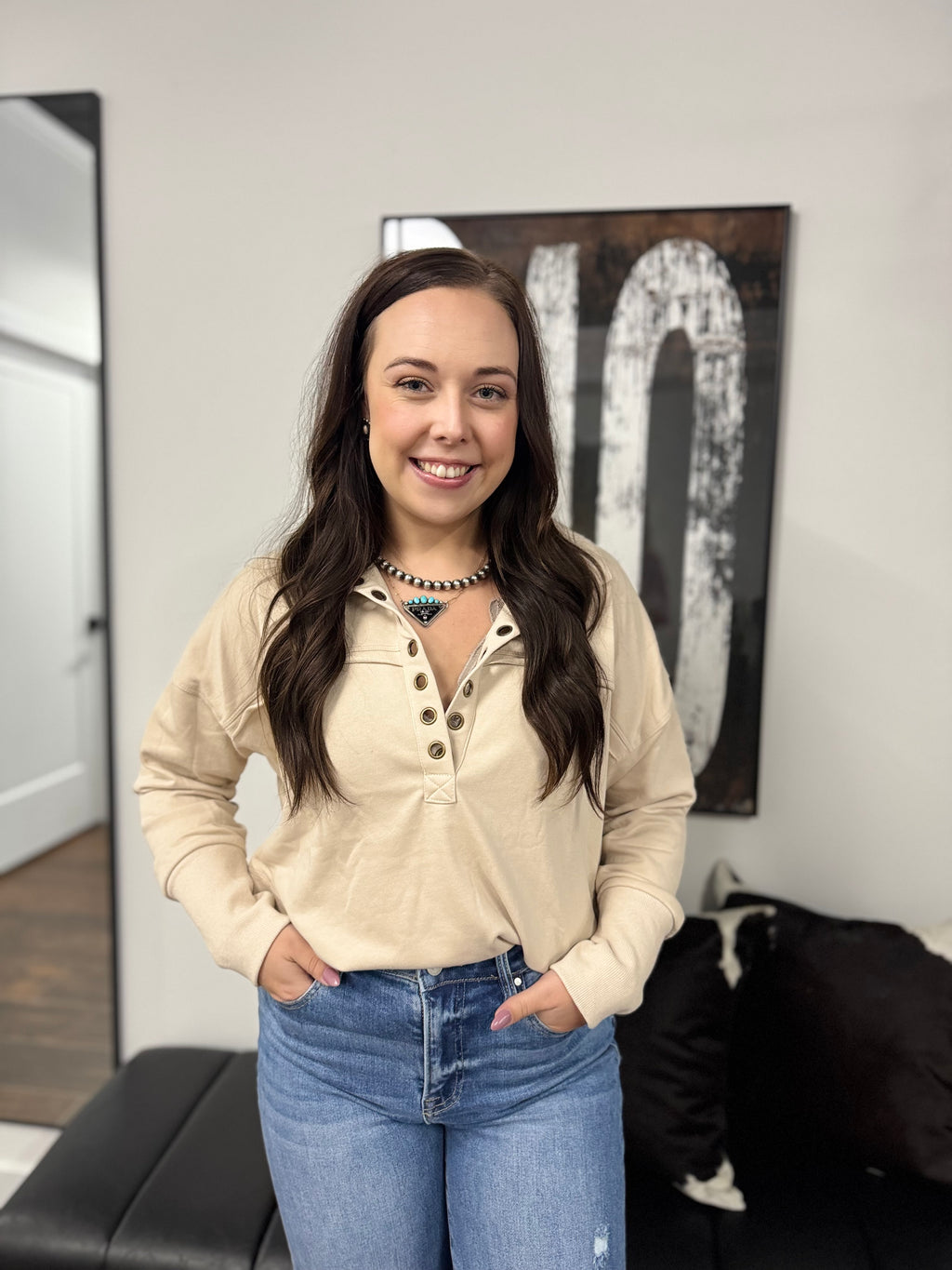 Tan Vintage Pullover