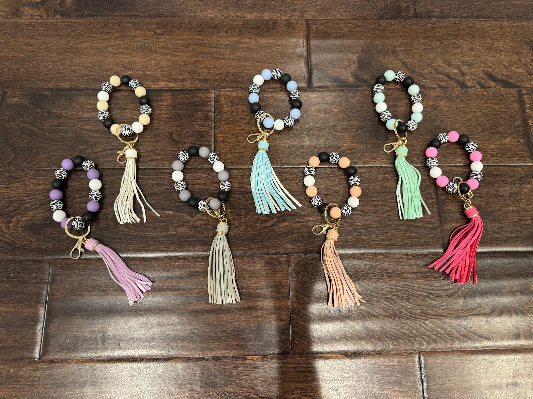 Animal Print Wristlet Keychain