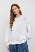Multi Pattern Henley Quilted Jacket
