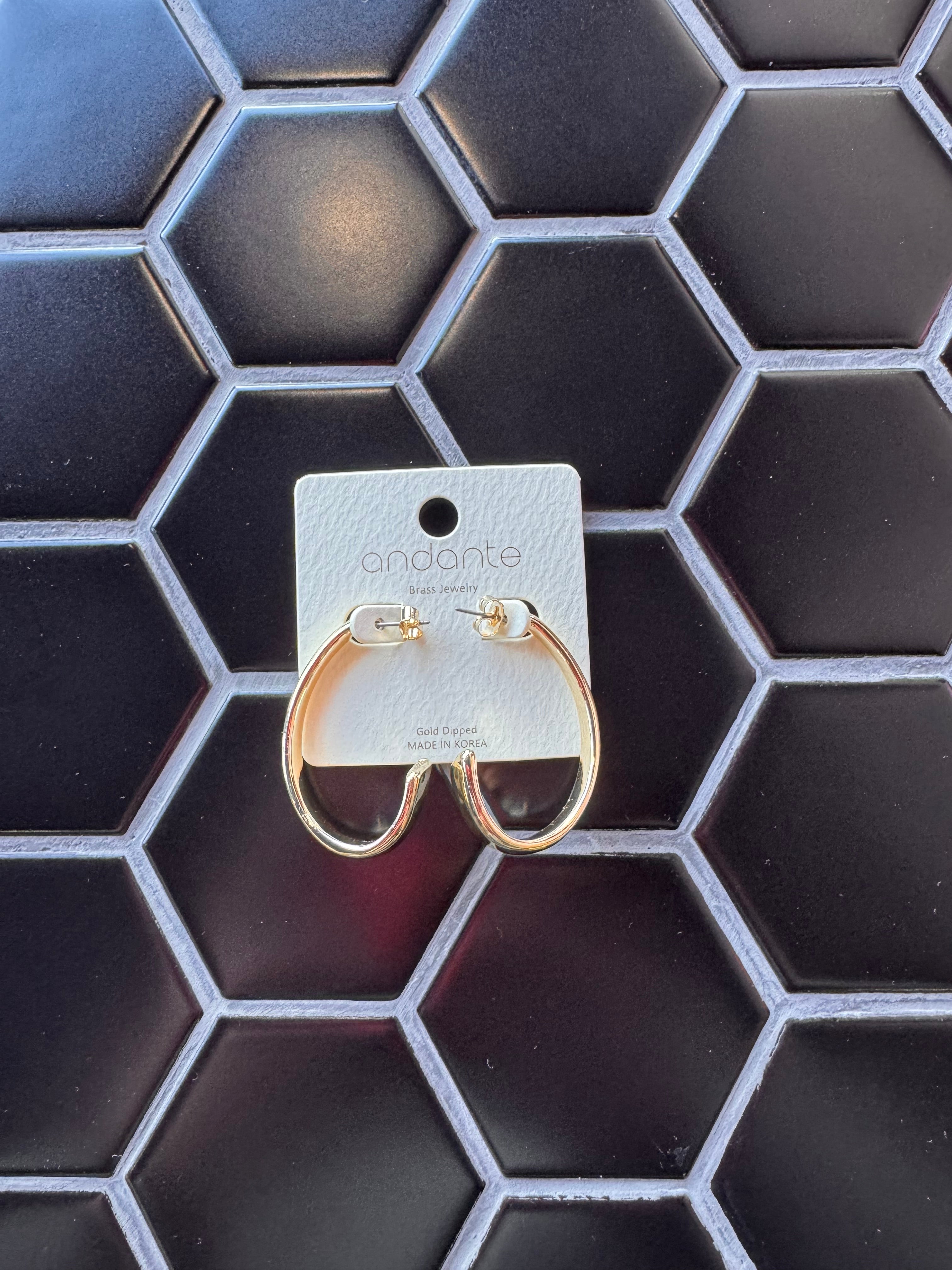 Gold Half Hoop Earrings