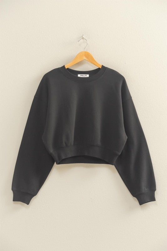 Long Sleeve Cropped Pullover