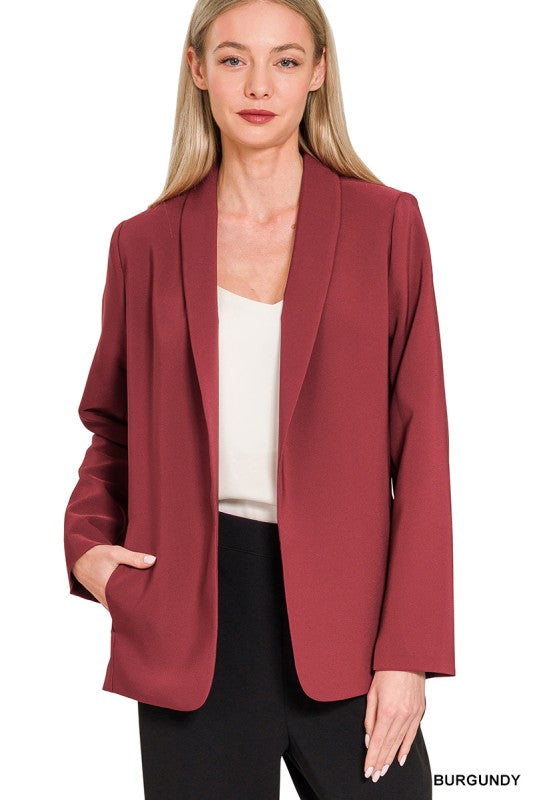 Long Sleeve Solid Blazer
