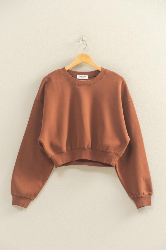 Long Sleeve Cropped Pullover