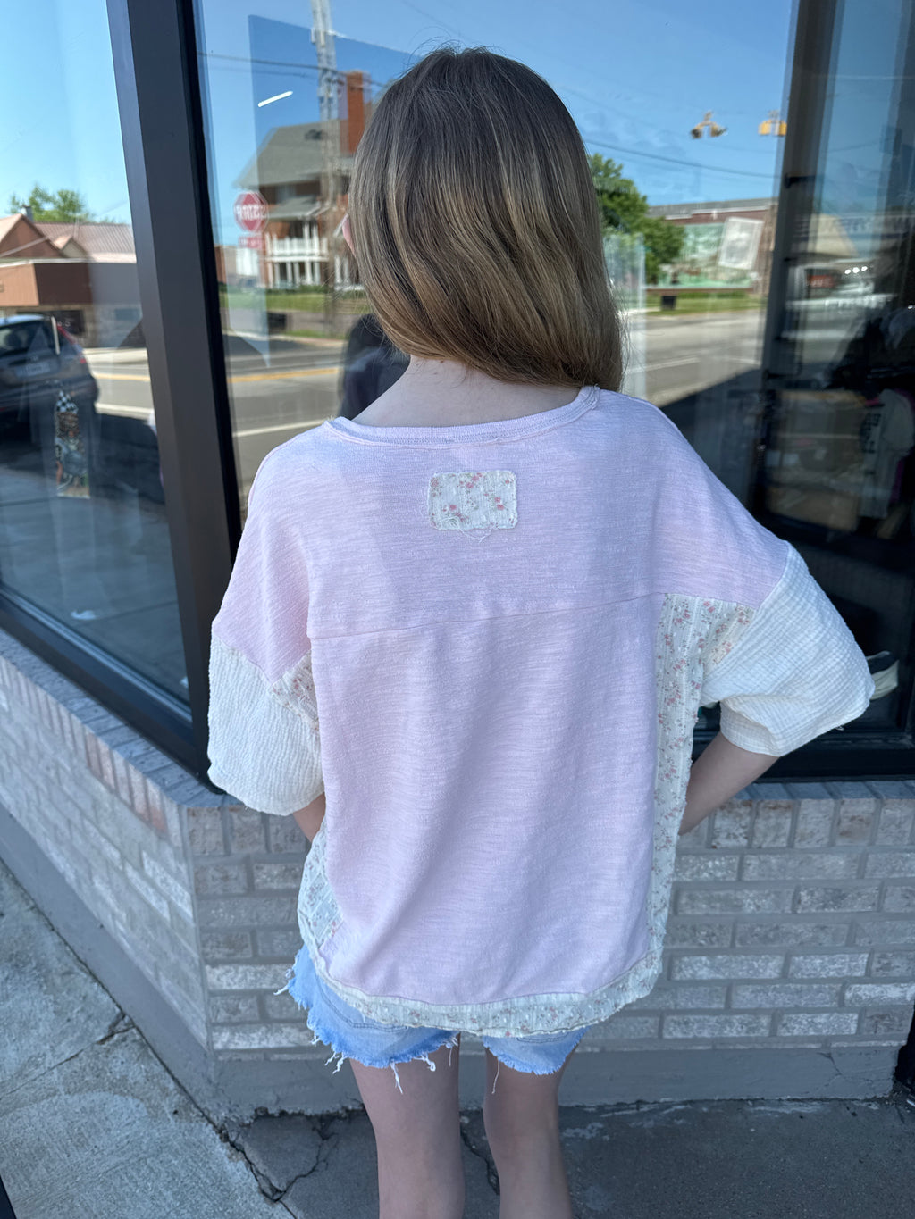 Oversized Mixed Media Knit Top