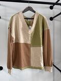 Mocha Colorblock Long Sleeve Top