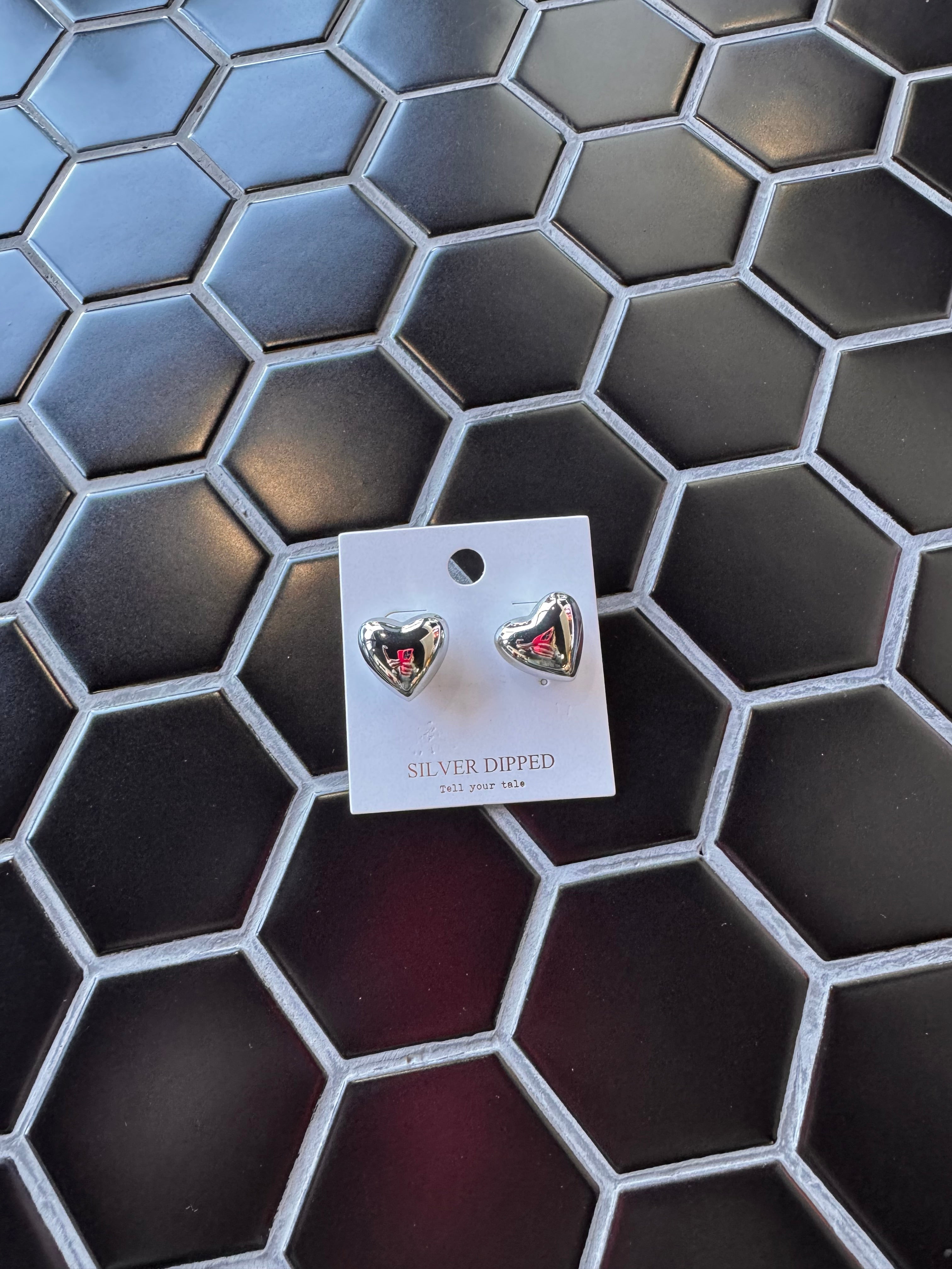 Silver Heart Earrings