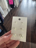 White Pearl Earring Set