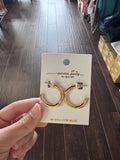 18K Gold Over Brass Small Hoop Earring