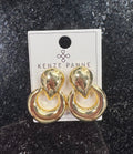 Gold Drop Hoop Earrings