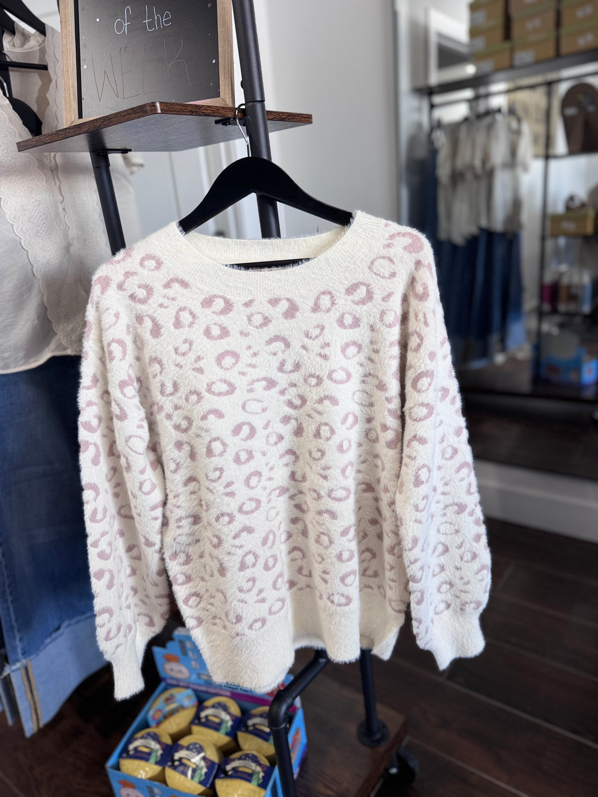 Nala Animal Print Long Sleeve Sweater
