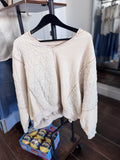 Jenny Quilted and Waffle Knit Patchwork Top