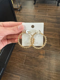 Gold Dipped Ball Hoop Earrings