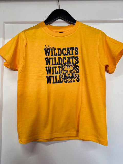 Youth School Spirit Let's Go Wildcats T- Shirt