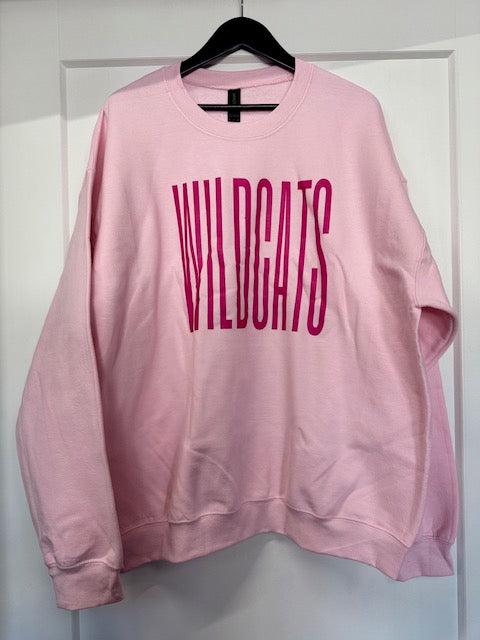 School Spirit Wildcats Pink Sweatshirt