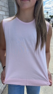Sleeveless Crew Neck Top