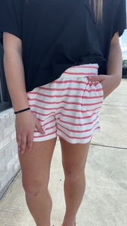 Striped Drawstring Shorts