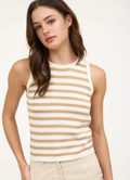 Stripe Sweater Cropped Tank Top