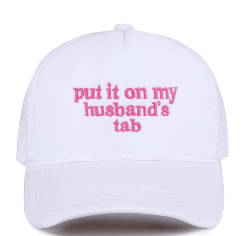 Put it on my husband's tab mesh trucker cap