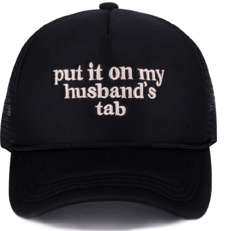 Put it on my husband's tab mesh trucker cap
