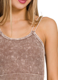 Ribbed Washed Seamless Double Strap Brami