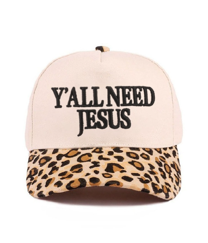 Y'all Need Jesus Two Tone Canvas Cotton Cap