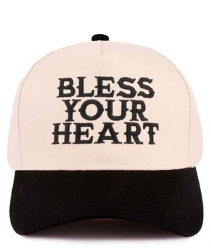 Bless Your Heart Two Tone Canvas Cotton Cap