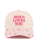 Jesus Loves You Two Tone Cotton Hat