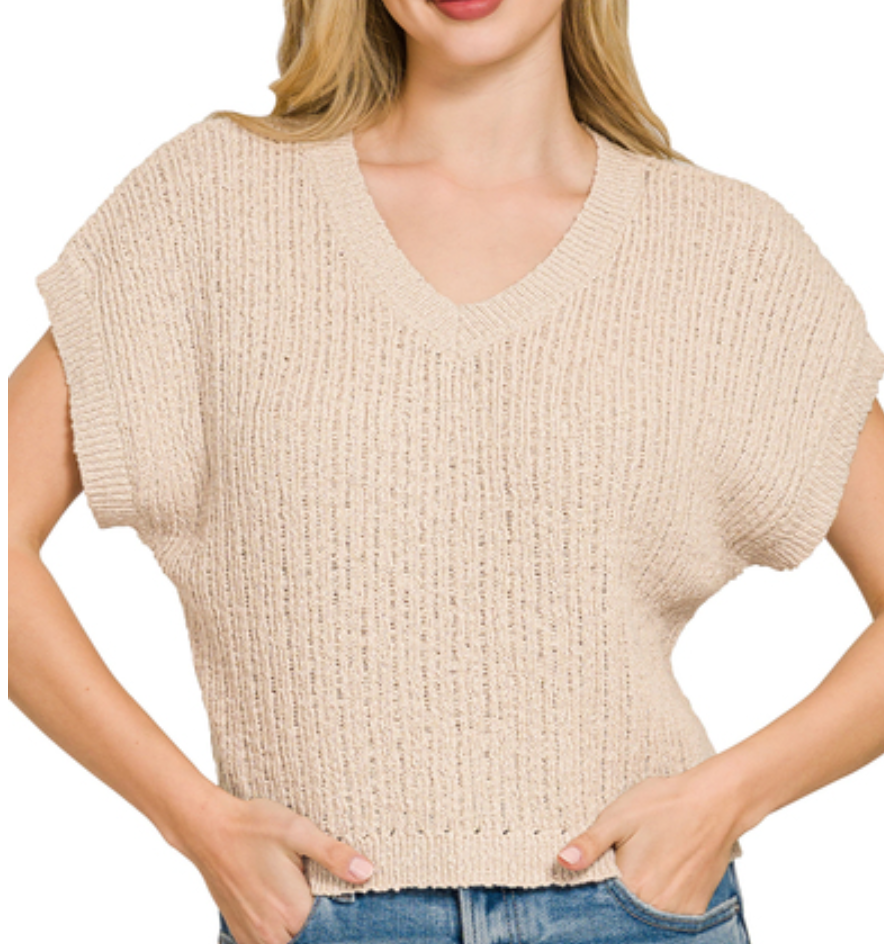 Textured Sweater Vest