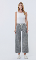 High Rise Leopard Print Barrel Jeans