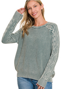 Jade Cable Detail Knit Sweater