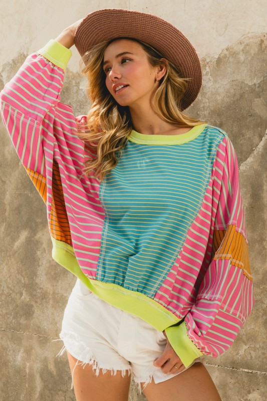 Multi Colored Striped Top