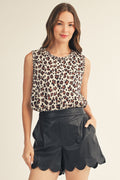 Leopard Print Sleeveless Top
