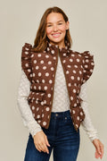 Kaia Polka Dot Ruffle Vest