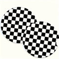 Checkered Print Car Coasters