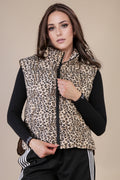 Leopard Puffer Padded Warm Vest