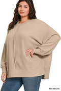 Plus Brushed Melange Hacci Oversized Sweater