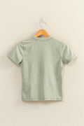 Mineral Washed Short Sleeve Top