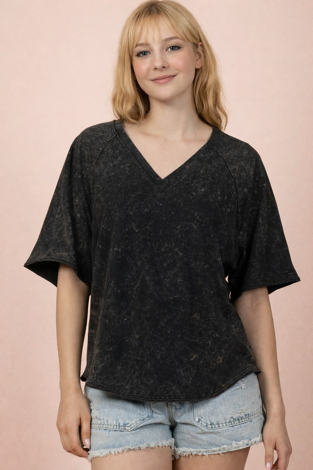 Mineral Washed Knit Top
